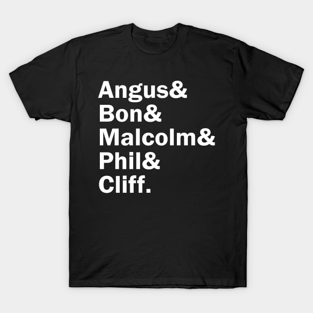 Funny Names X AC/DC T-Shirt by muckychris